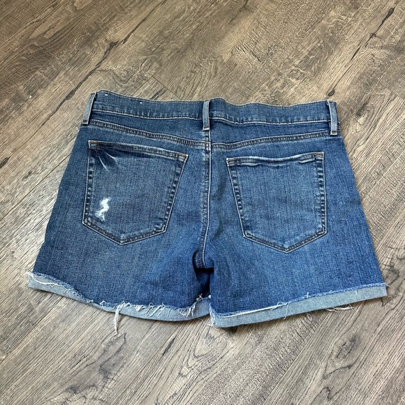Loft Distructed Denim Shorts Size 6/28 - Picture 2 of 3